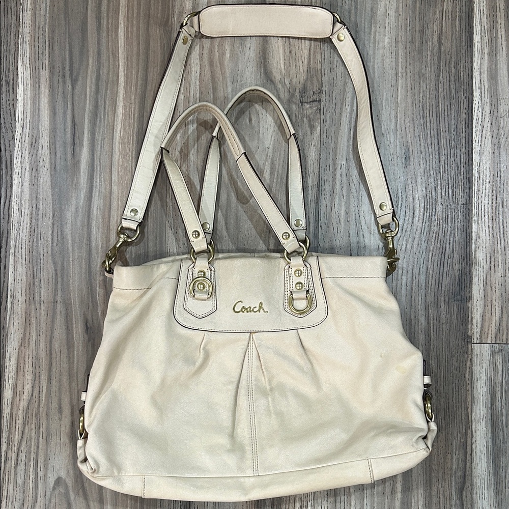 Coach Ivory Ashley Satchel Bag